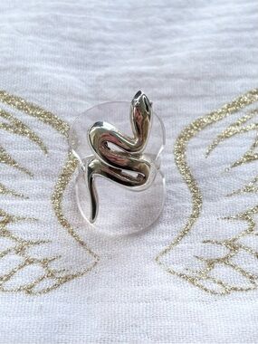Sterling Silver Snake Coil Ring - Women's Jewelry Size 7.5